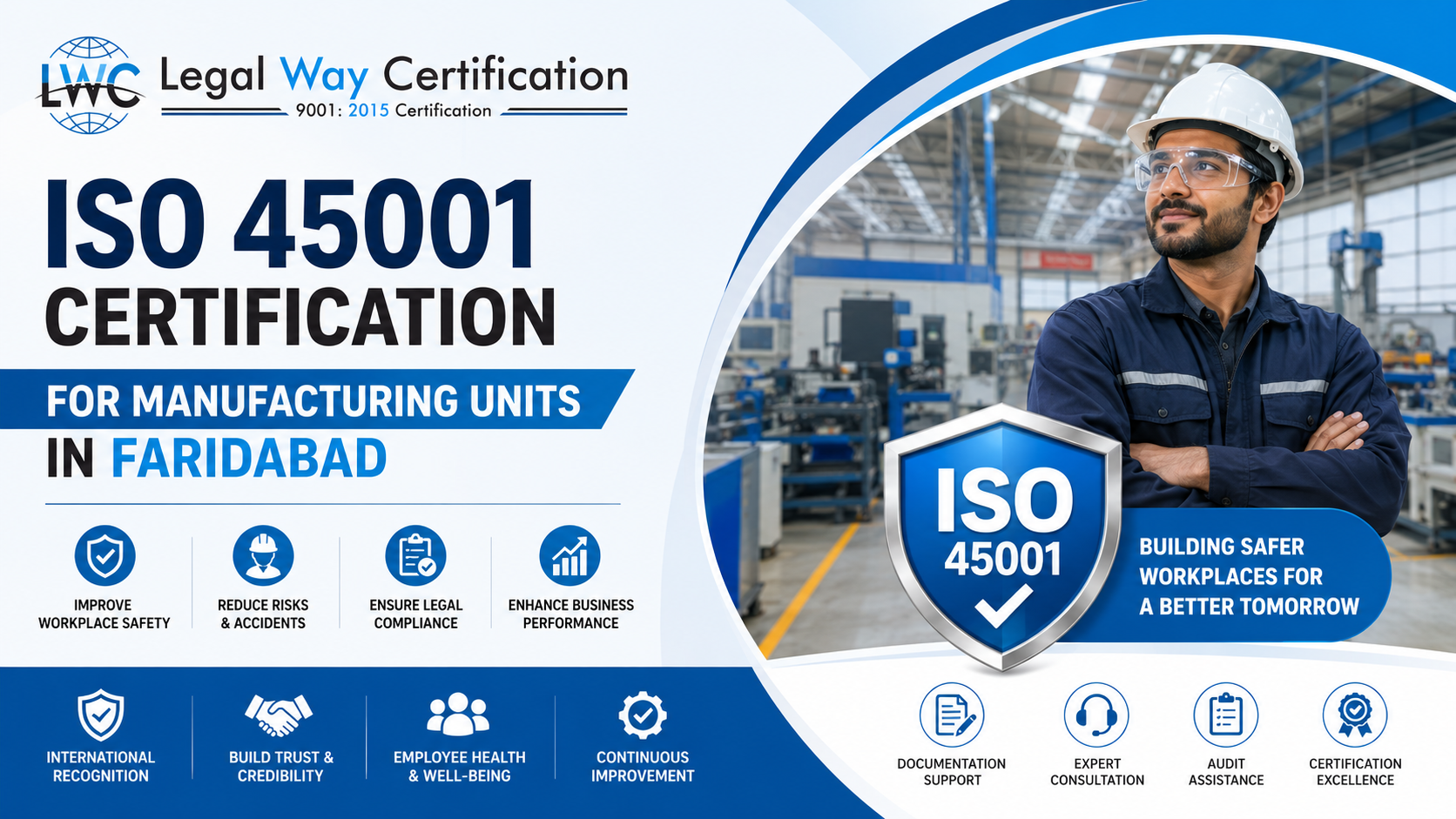 ISO 45001 Certification for Manufacturing Units in Faridabad